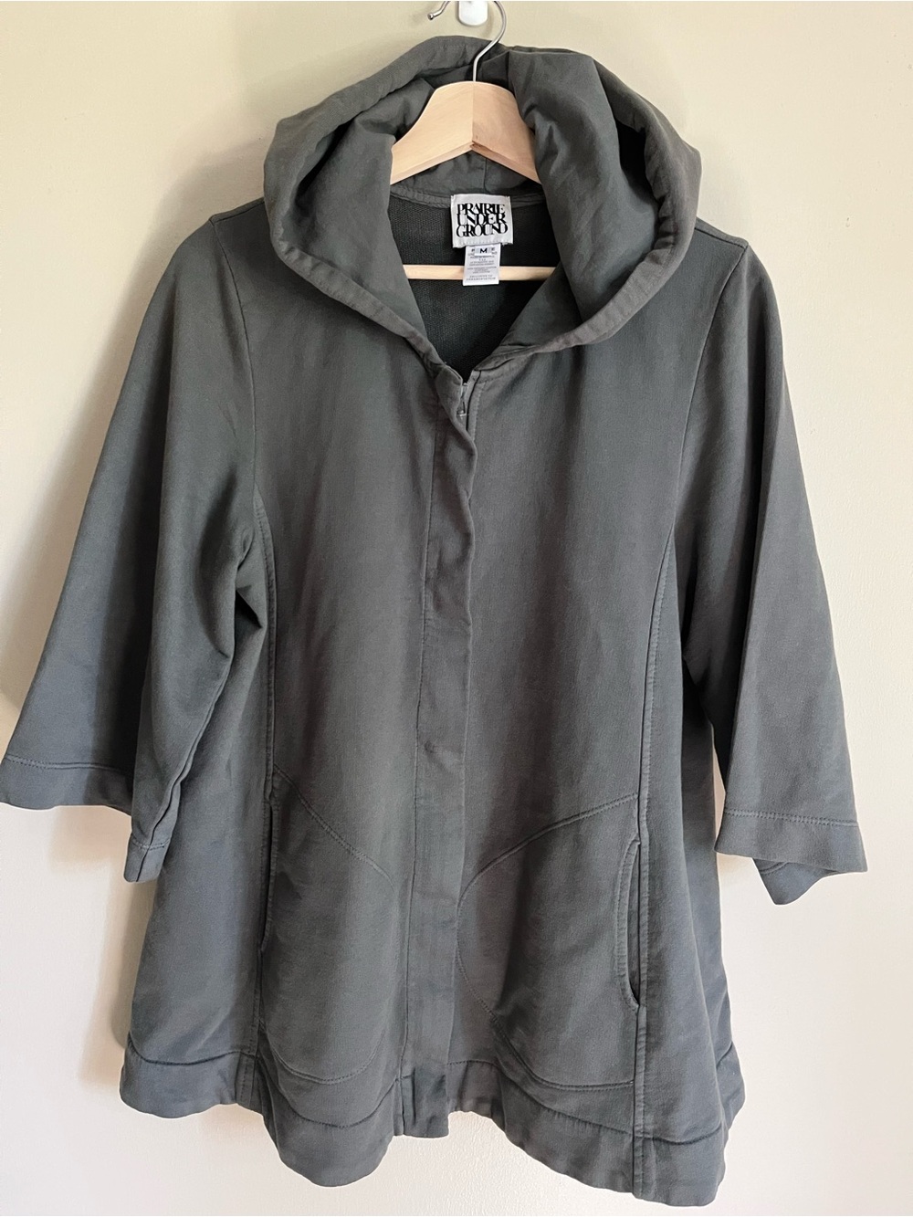 Prairie Under Ground Women's Hooded Jacket in Olive Gray size medium